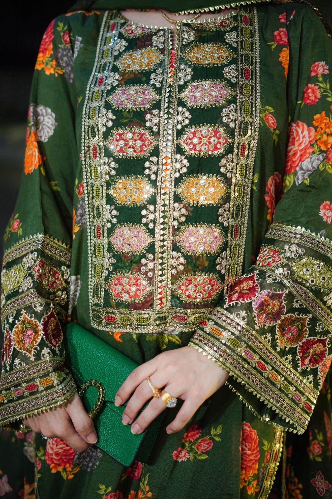 Sadabahar luxury 3 pcs fancy dress